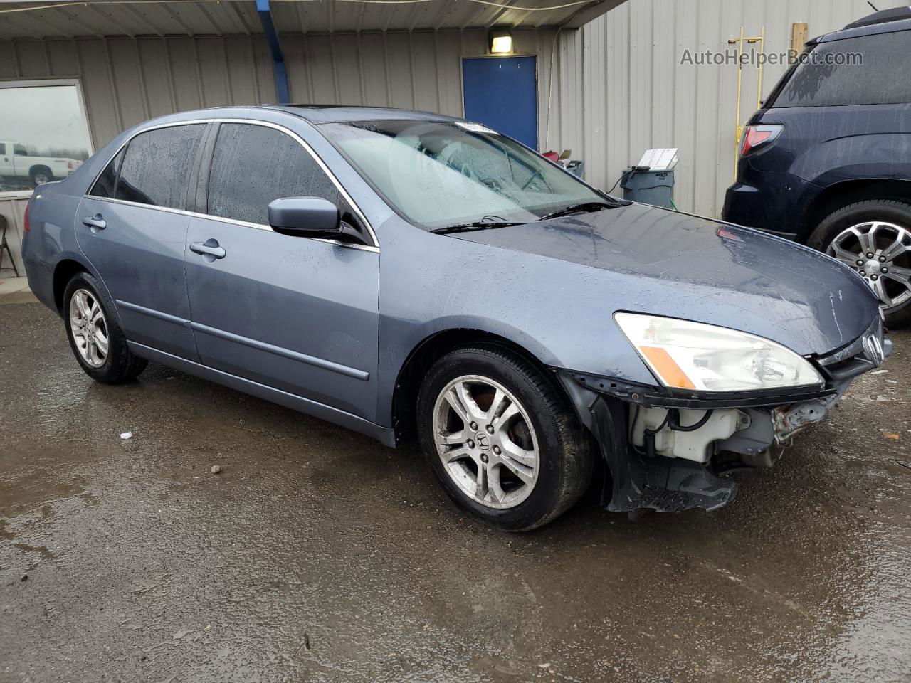 2007 Honda Accord Ex Blue vin: 1HGCM568X7A166821