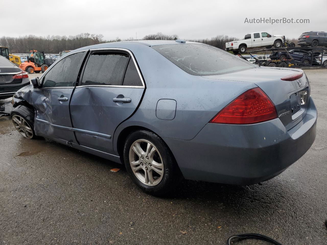 2007 Honda Accord Ex Blue vin: 1HGCM568X7A166821