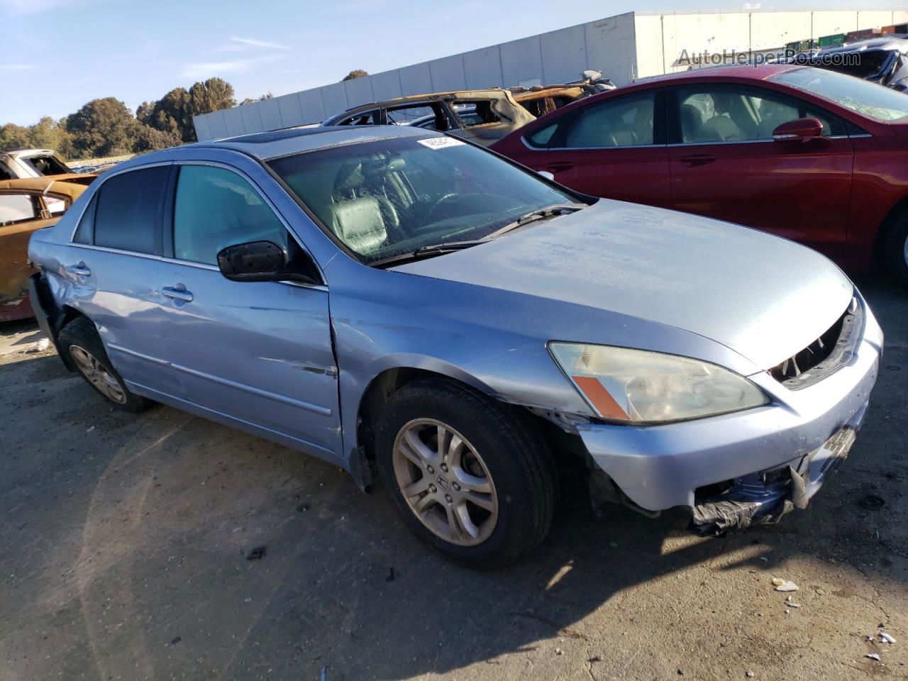 2007 Honda Accord Ex Teal vin: 1HGCM568X7A187328