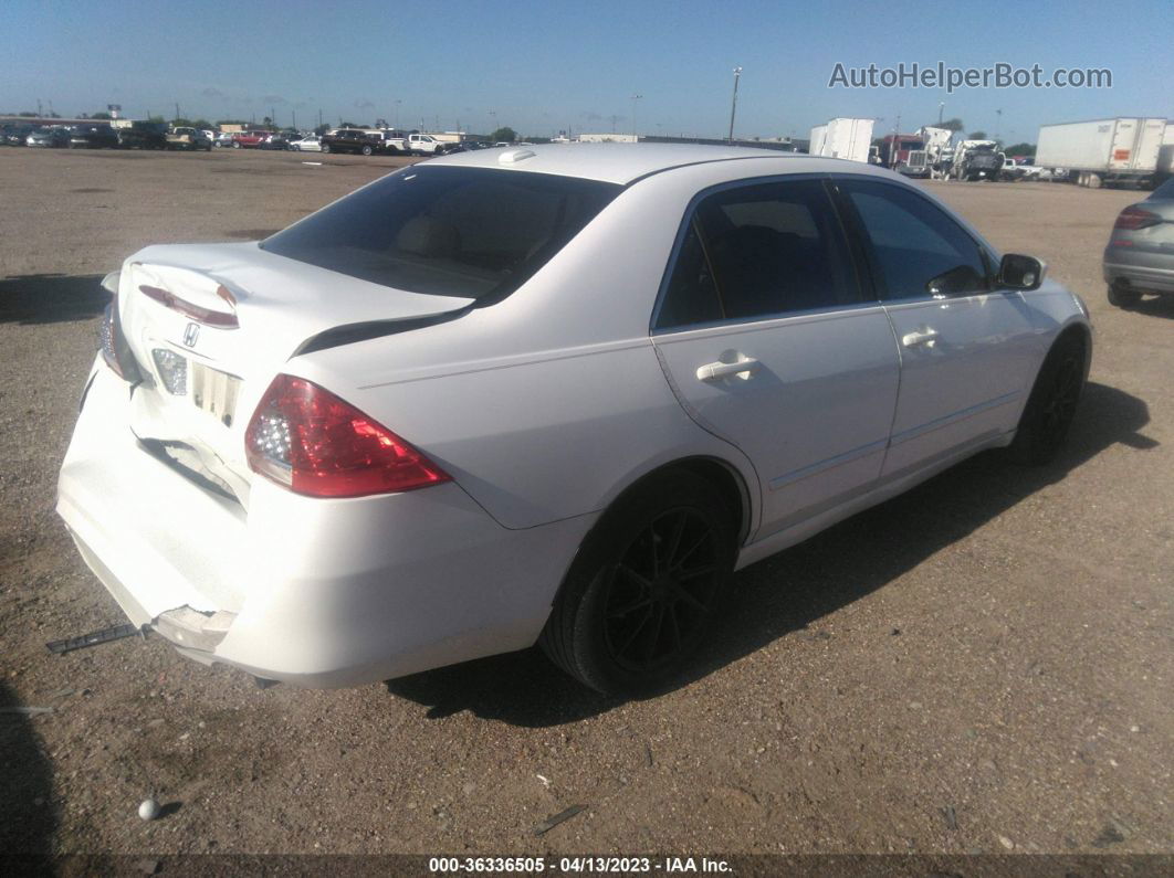 2007 Honda Accord Sdn Ex-l White vin: 1HGCM65857A010080