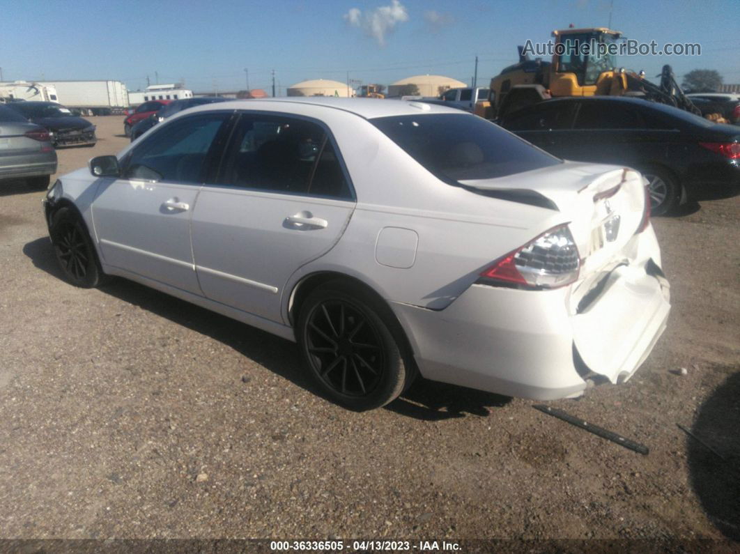 2007 Honda Accord Sdn Ex-l White vin: 1HGCM65857A010080