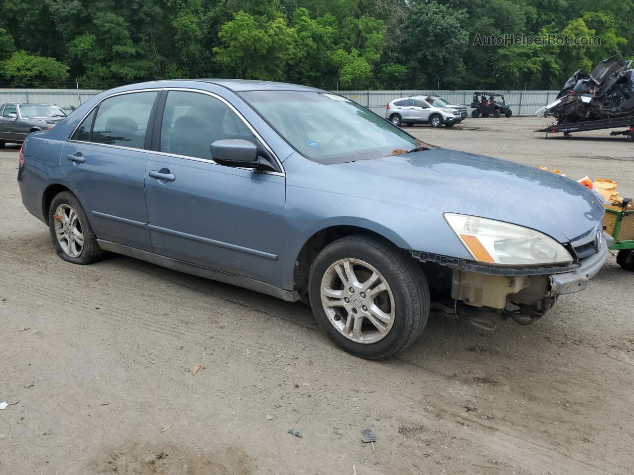 2007 Honda Accord Se Бирюзовый vin: 1HGCM66417A066111