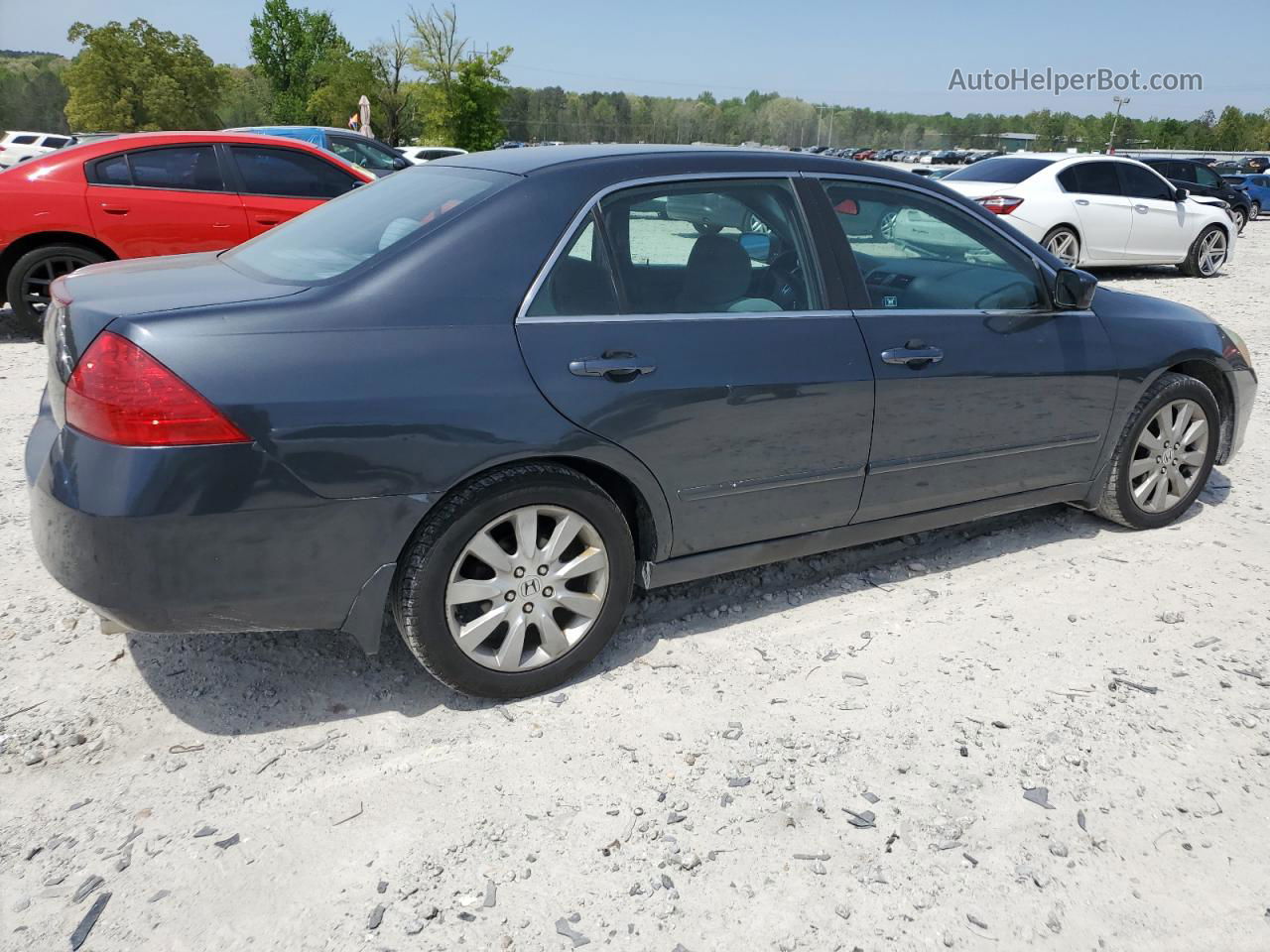 2007 Honda Accord Se Gray vin: 1HGCM66417A072524