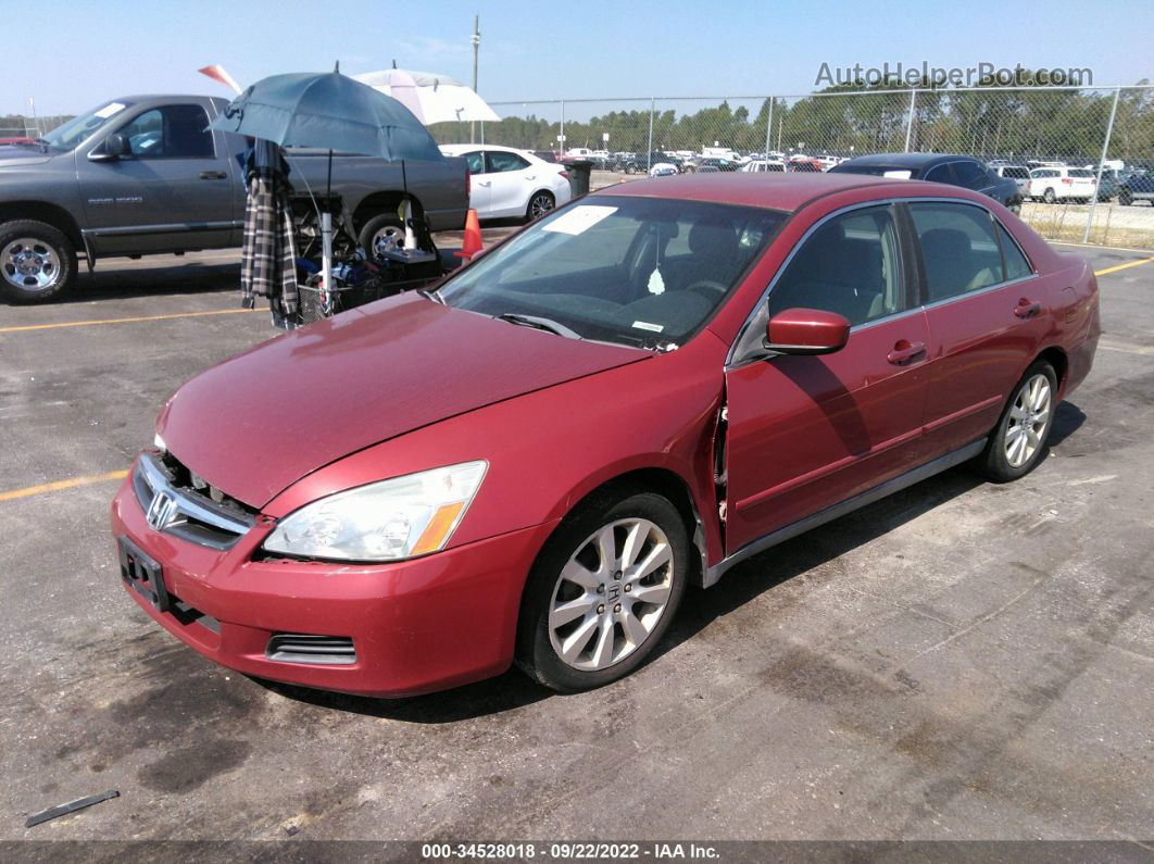 2007 Honda Accord Sdn Lx Se Red vin: 1HGCM66427A002305