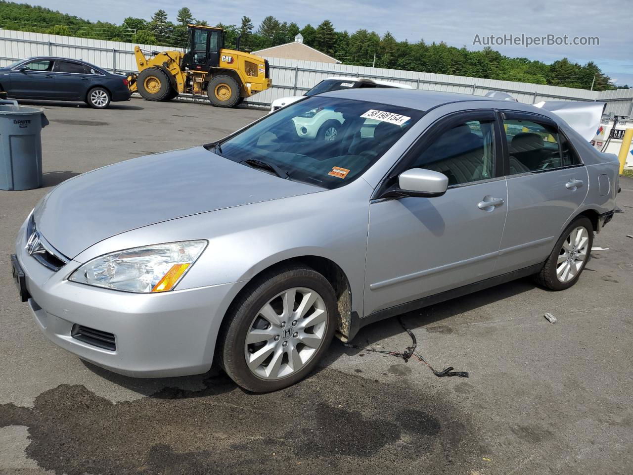 2007 Honda Accord Se Silver vin: 1HGCM66427A050497