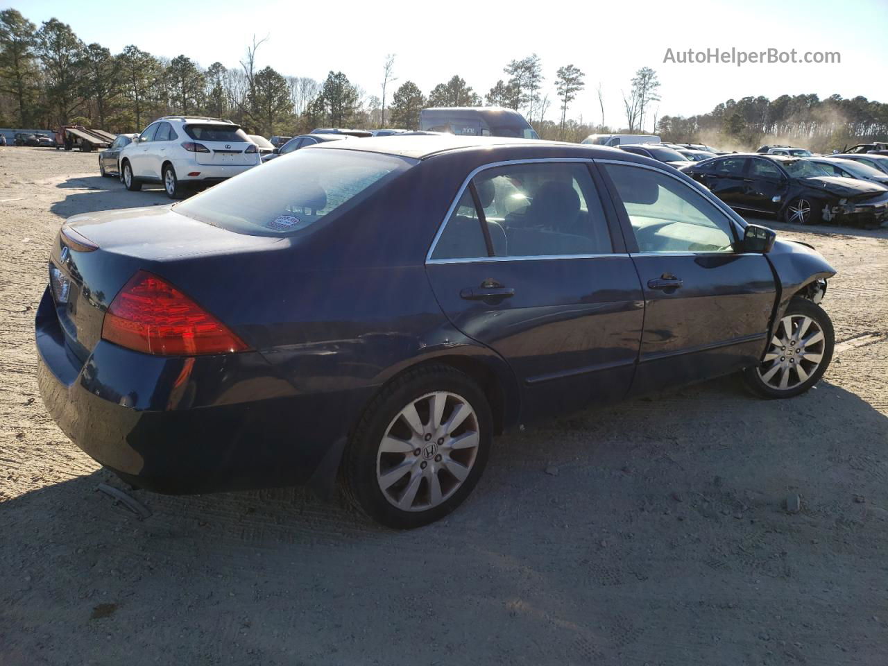 2007 Honda Accord Se Blue vin: 1HGCM66427A099831