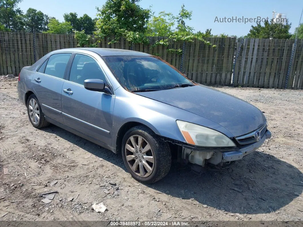 2007 Honda Accord 3.0 Se Blue vin: 1HGCM66457A093148