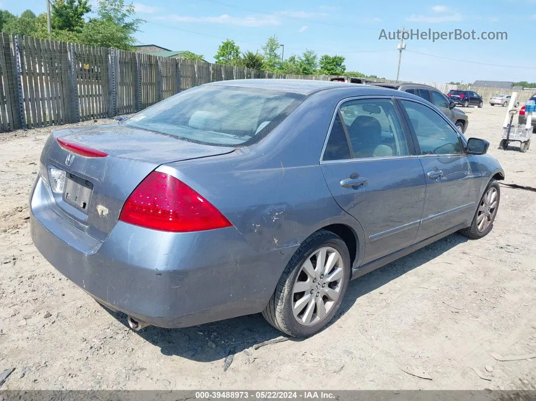 2007 Honda Accord 3.0 Se Blue vin: 1HGCM66457A093148