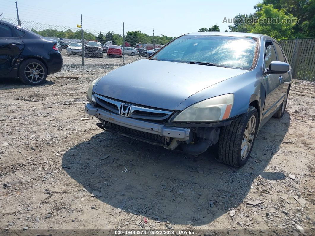 2007 Honda Accord 3.0 Se Blue vin: 1HGCM66457A093148