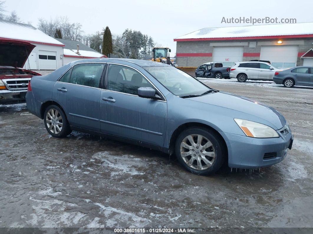 2007 Honda Accord 3.0 Se Light Blue vin: 1HGCM66467A014005