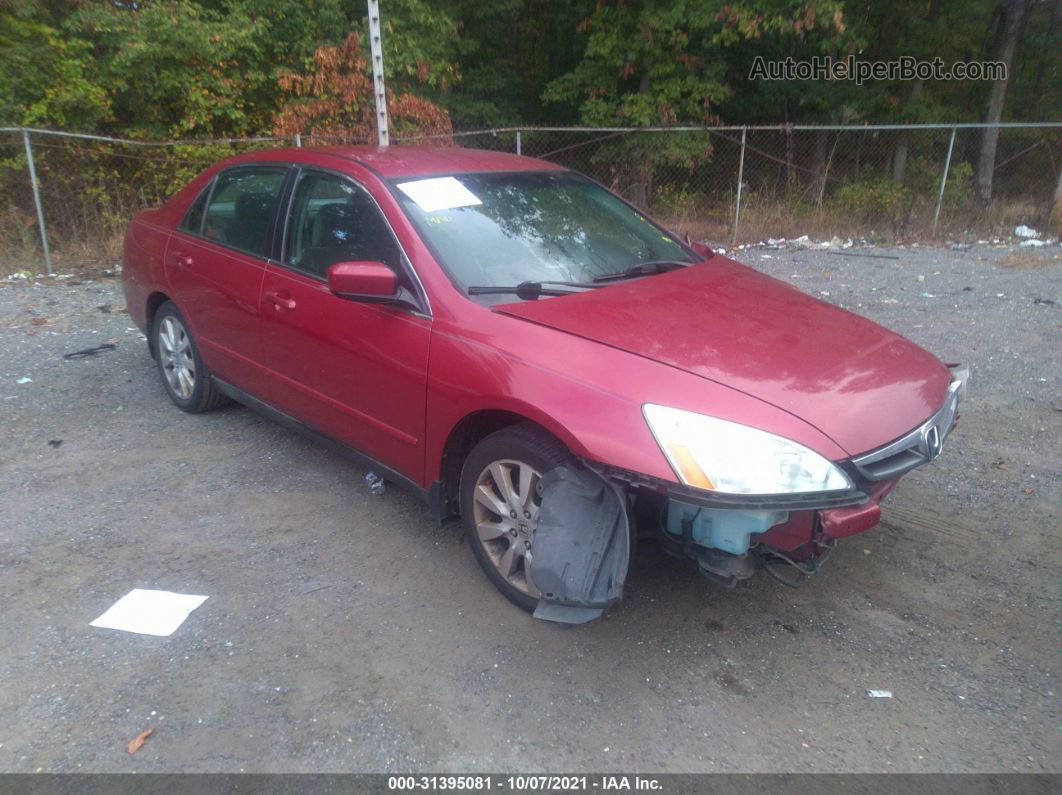 2007 Honda Accord 3.0 Se Maroon vin: 1HGCM66467A043259