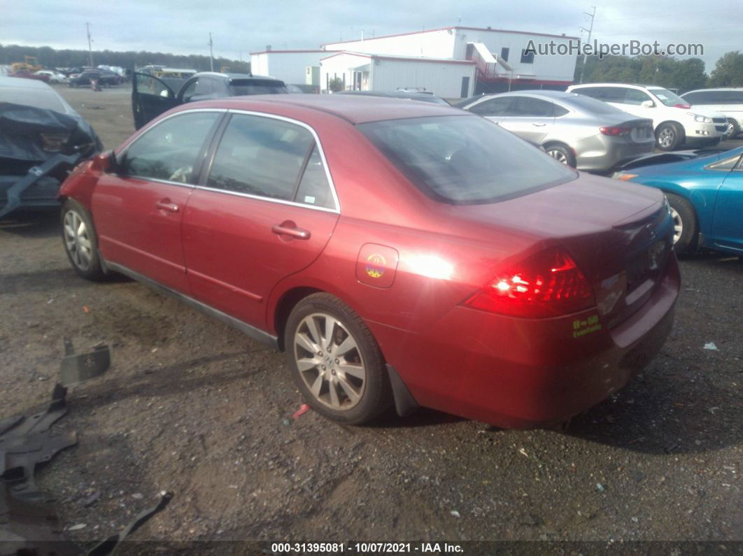 2007 Honda Accord 3.0 Se Maroon vin: 1HGCM66467A043259