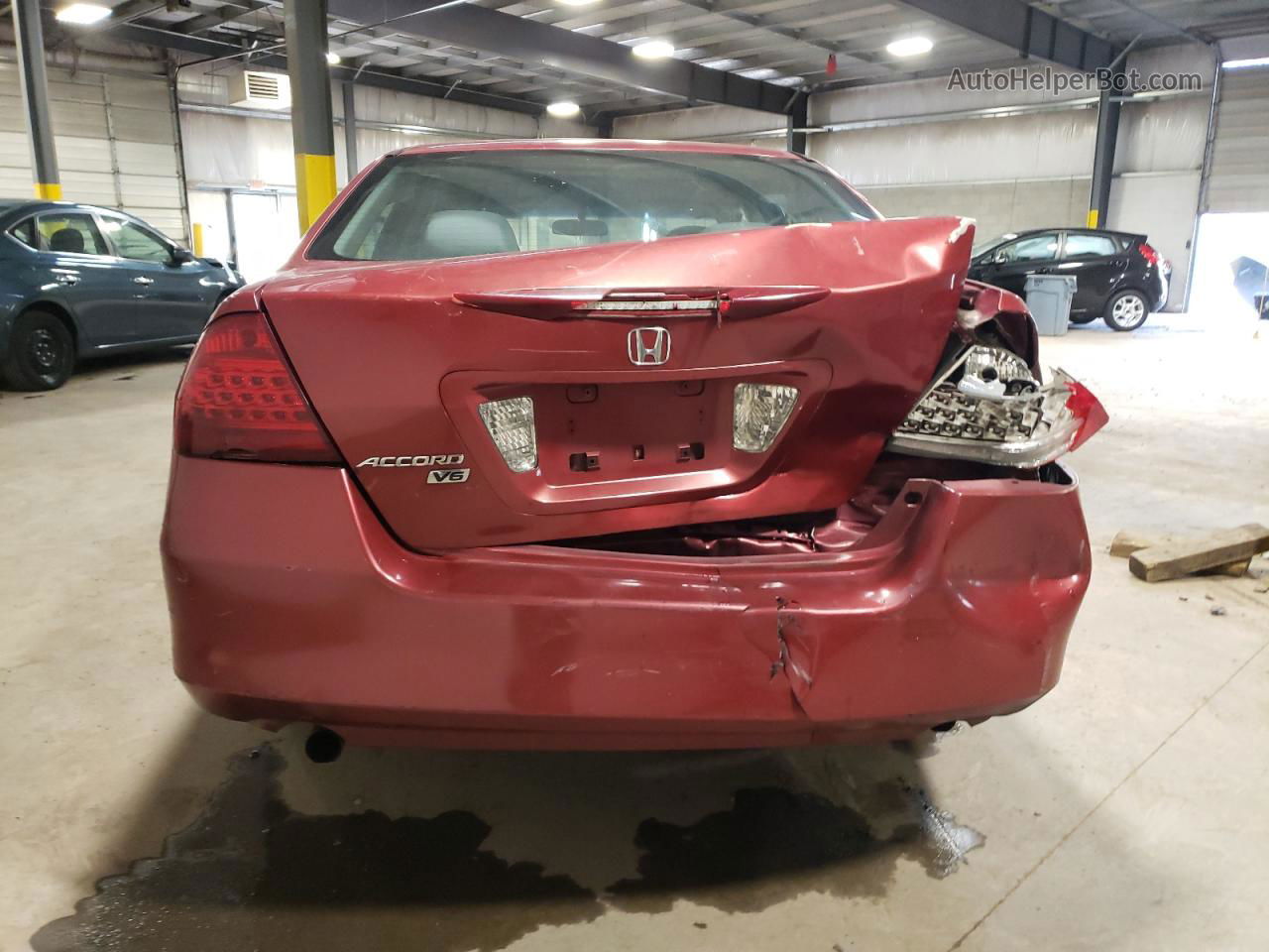 2007 Honda Accord Se Бордовый vin: 1HGCM66467A057419