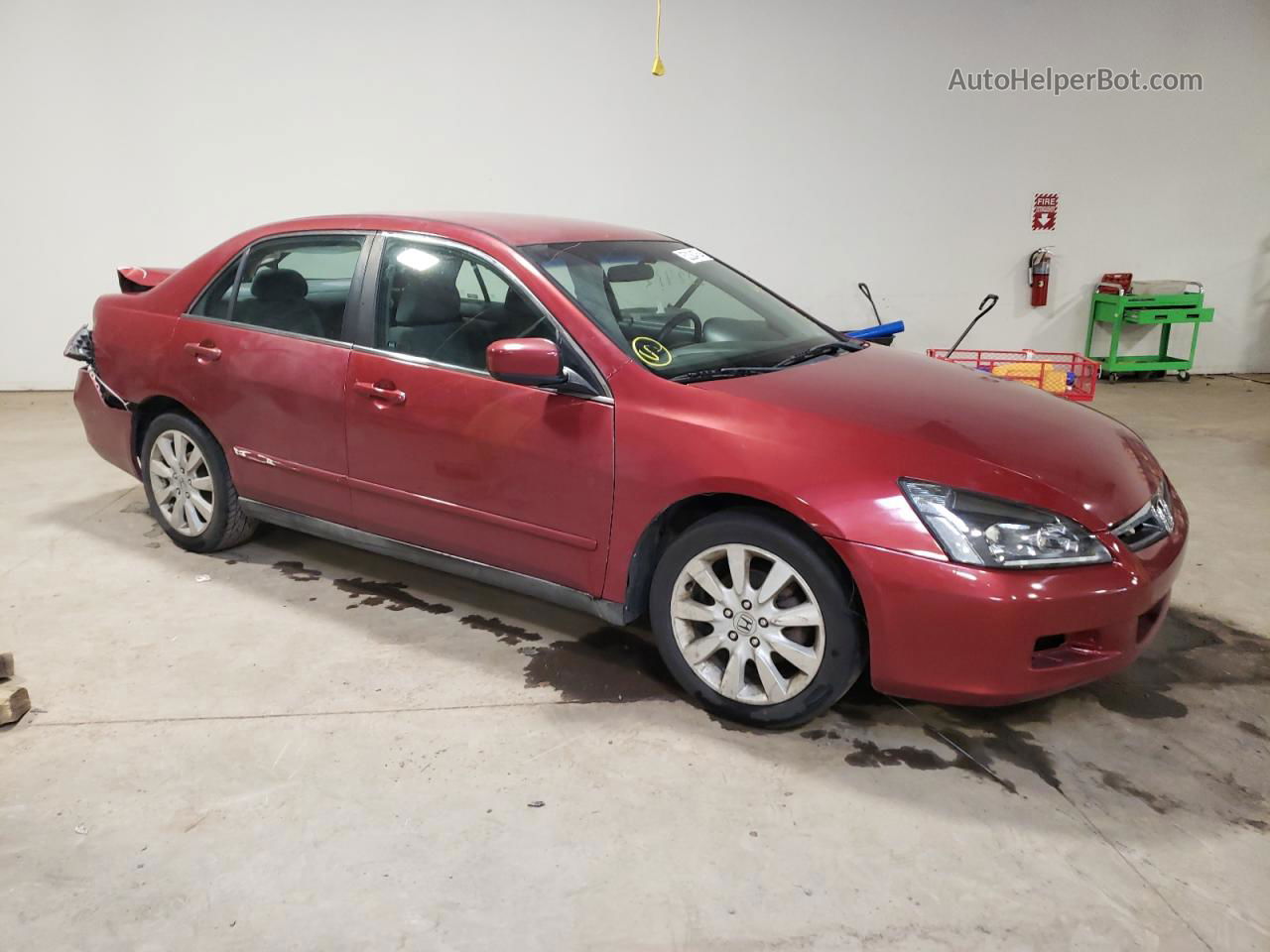 2007 Honda Accord Se Burgundy vin: 1HGCM66467A057419