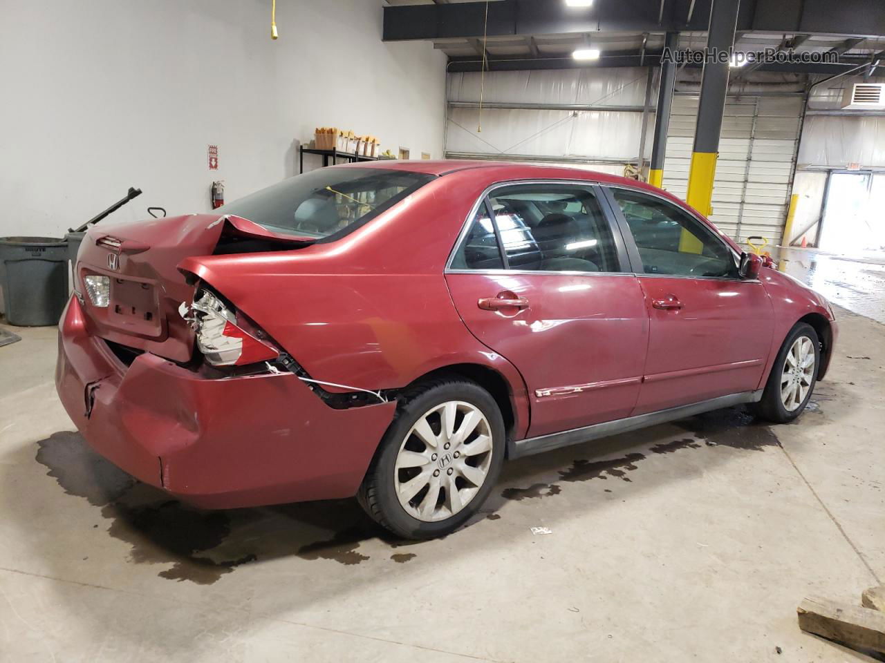 2007 Honda Accord Se Бордовый vin: 1HGCM66467A057419