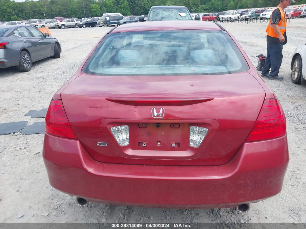 2007 Honda Accord 3.0 Se Темно-бордовый vin: 1HGCM66477A058207