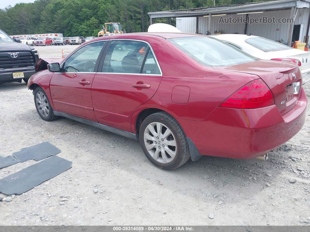 2007 Honda Accord 3.0 Se Темно-бордовый vin: 1HGCM66477A058207