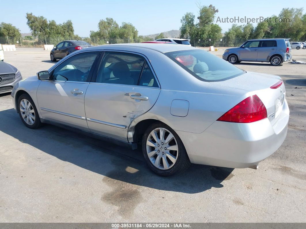 2007 Honda Accord 3.0 Se Silver vin: 1HGCM66487A022932