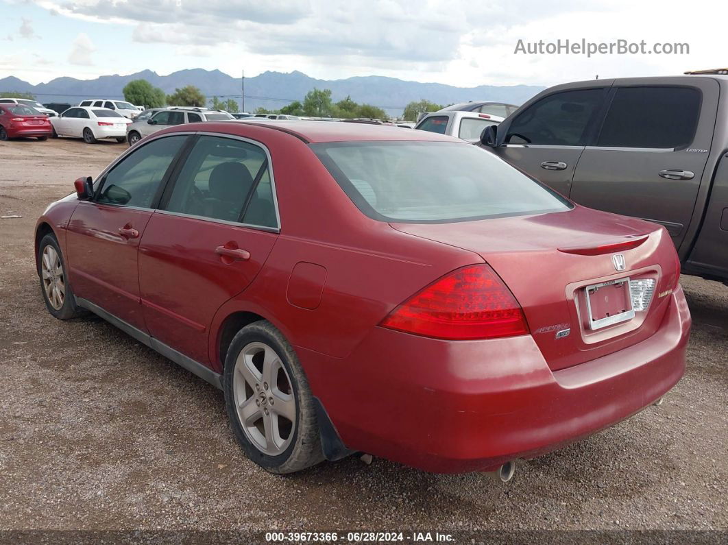 2007 Honda Accord 3.0 Se Burgundy vin: 1HGCM66487A050133