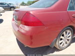 2007 Honda Accord 3.0 Se Burgundy vin: 1HGCM66487A050133