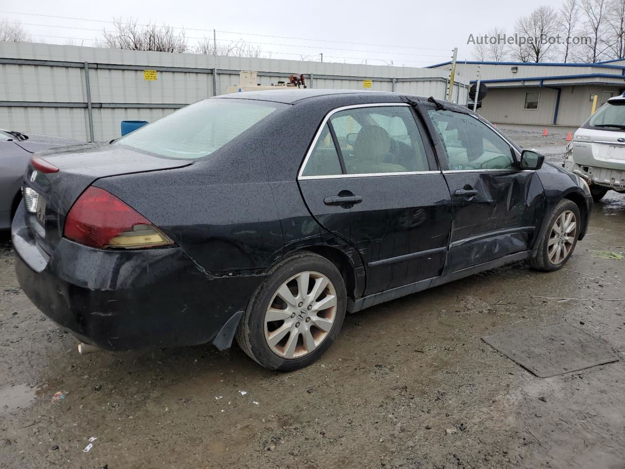 2007 Honda Accord Se Black vin: 1HGCM66497A019599