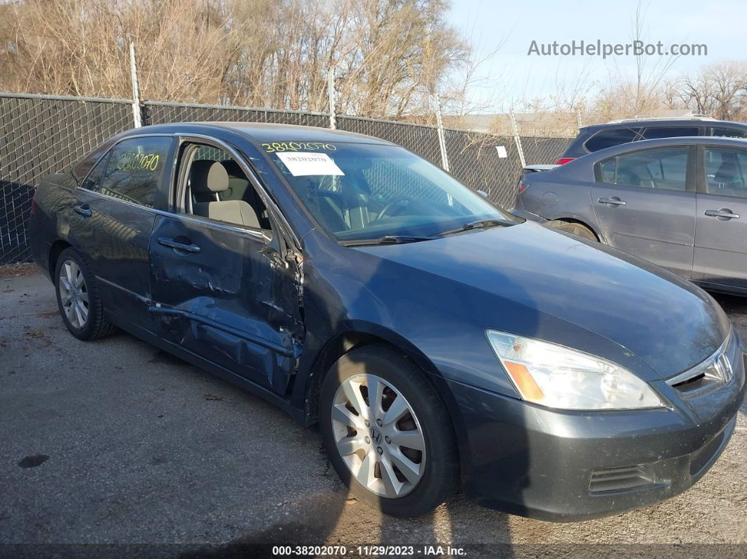 2007 Honda Accord 3.0 Se Gray vin: 1HGCM66497A068897