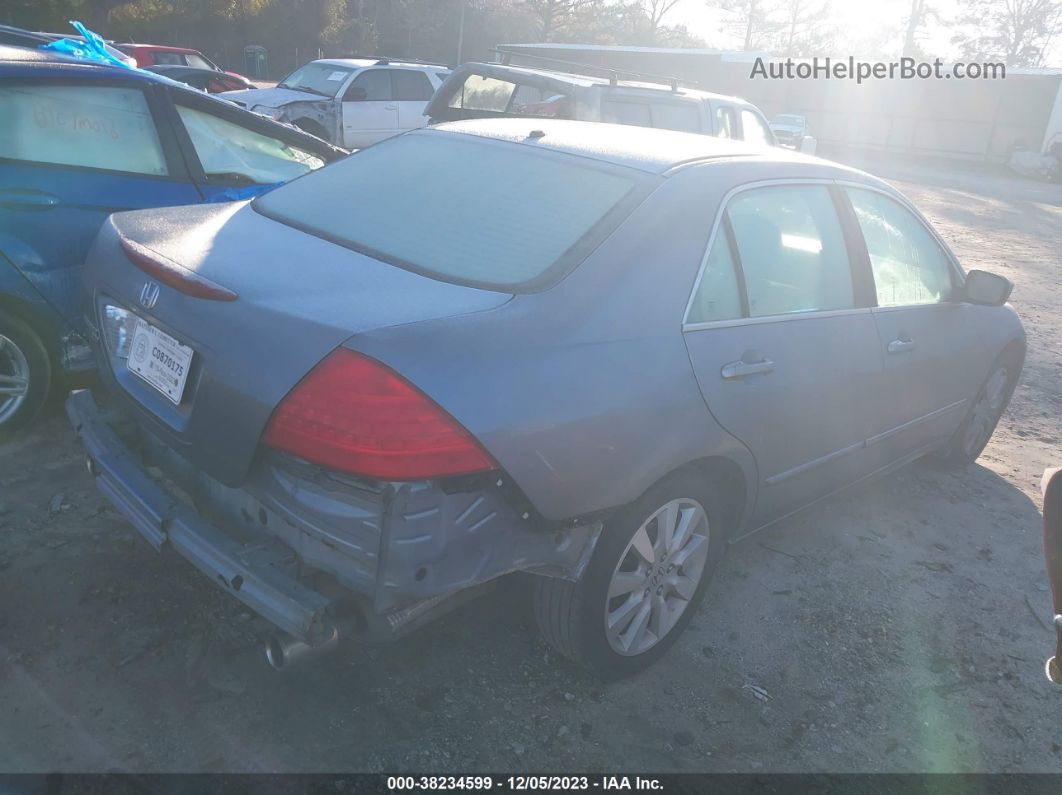 2007 Honda Accord 3.0 Se Gray vin: 1HGCM664X7A040445