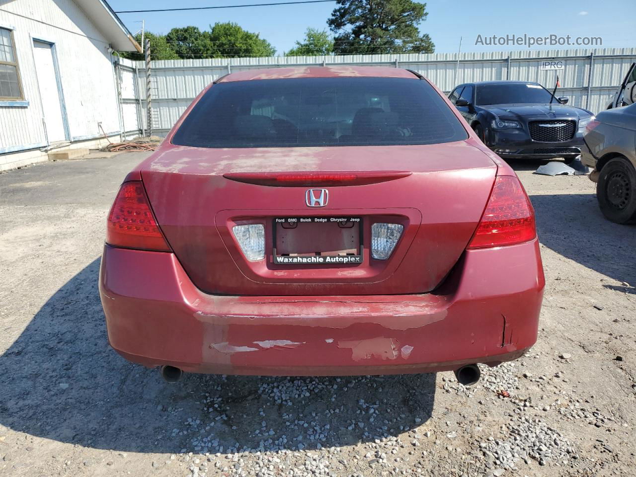 2007 Honda Accord Se Maroon vin: 1HGCM664X7A065491