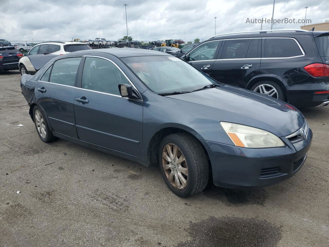 2007 Honda Accord Se Gray vin: 1HGCM664X7A072649