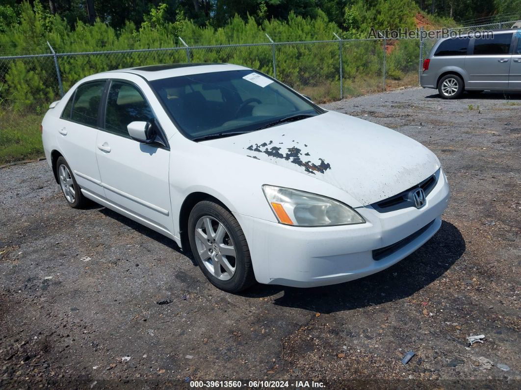 2005 Honda Accord 3.0 Ex White vin: 1HGCM66505A019383