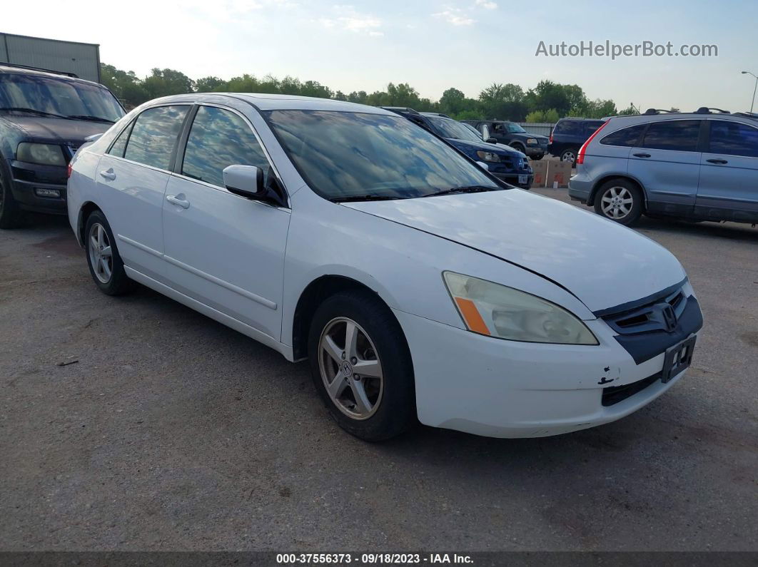 2005 Honda Accord Sdn Ex-l V6 White vin: 1HGCM66515A025323