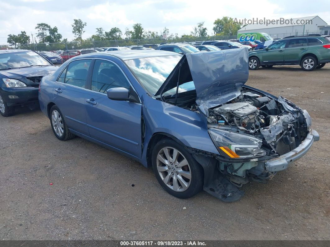 2007 Honda Accord Sdn Ex-l Light Blue vin: 1HGCM66517A042724