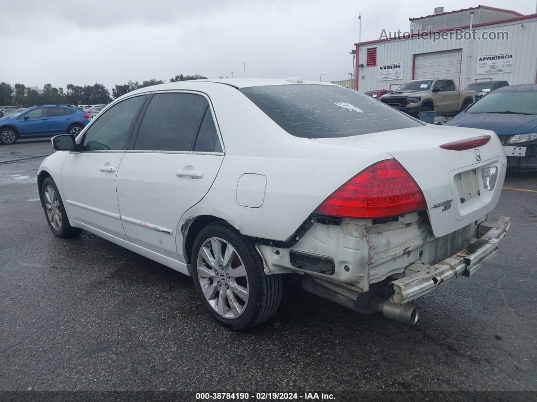 2007 Honda Accord 3.0 Ex White vin: 1HGCM66517A053531