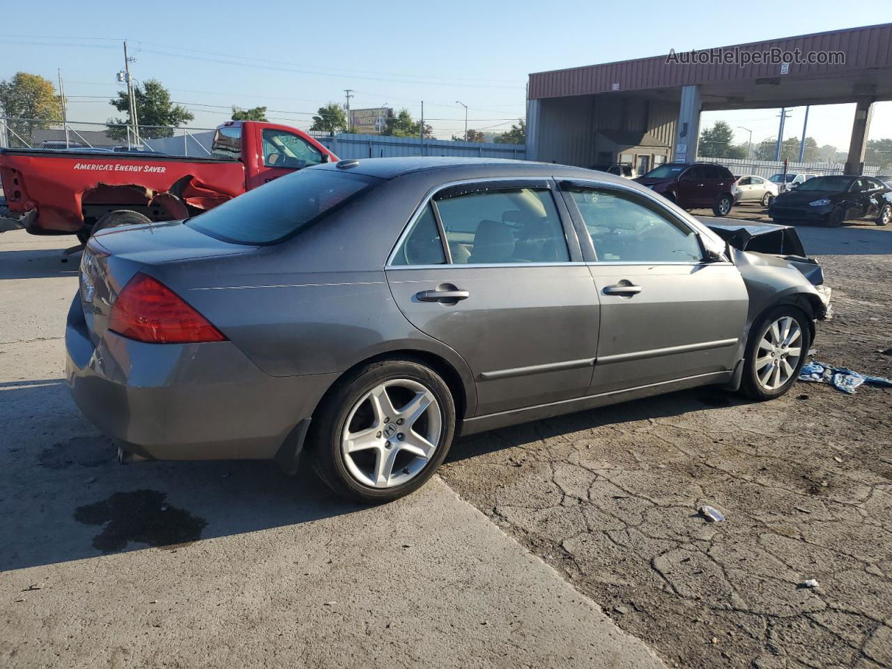 2007 Honda Accord Ex Gray vin: 1HGCM66517A077215