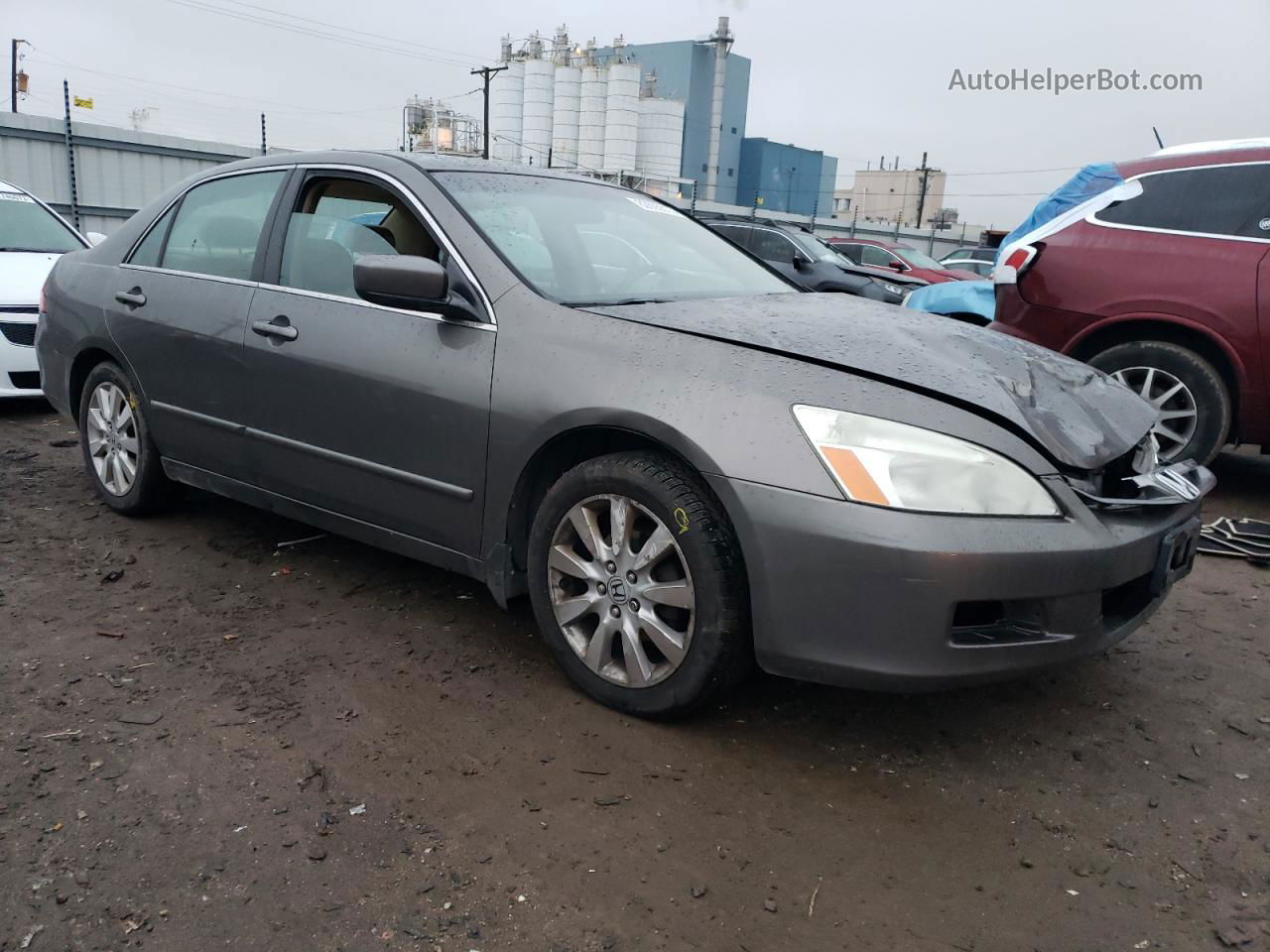 2007 Honda Accord Ex Gray vin: 1HGCM66527A029626