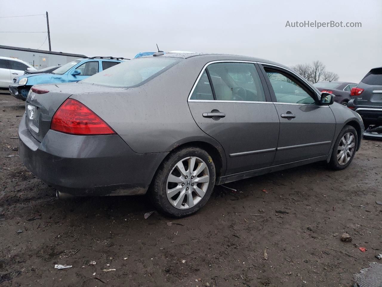 2007 Honda Accord Ex Серый vin: 1HGCM66527A029626