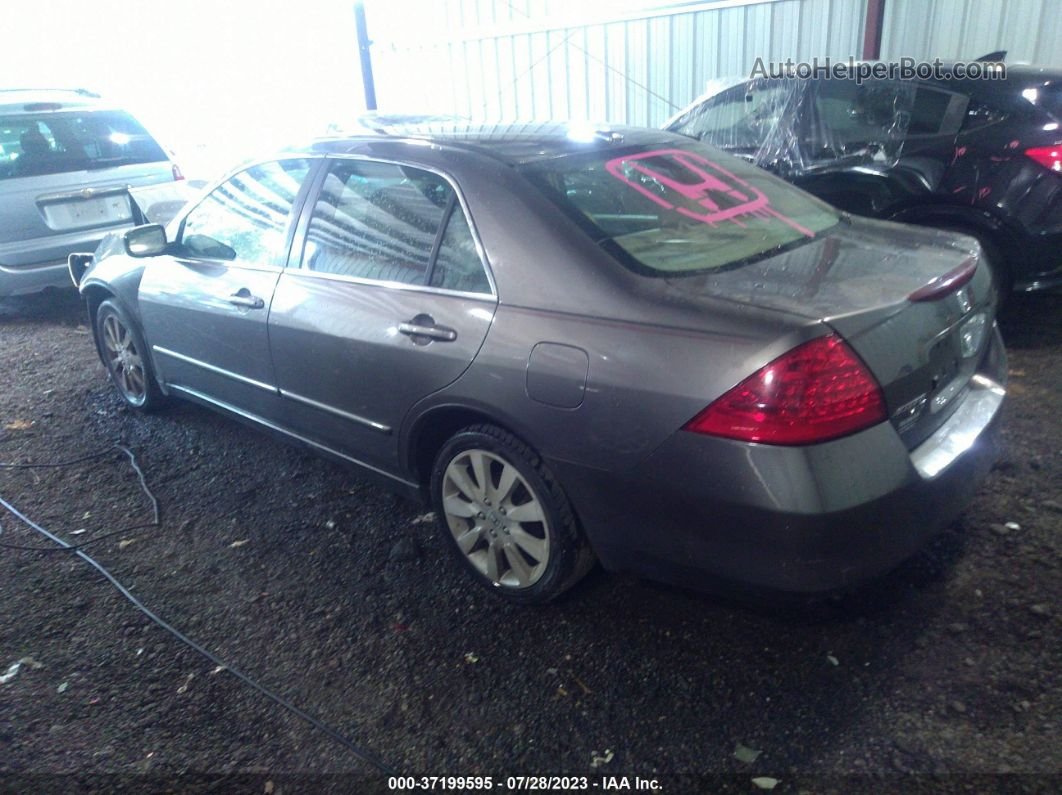 2007 Honda Accord Sdn Ex-l Brown vin: 1HGCM66527A049178