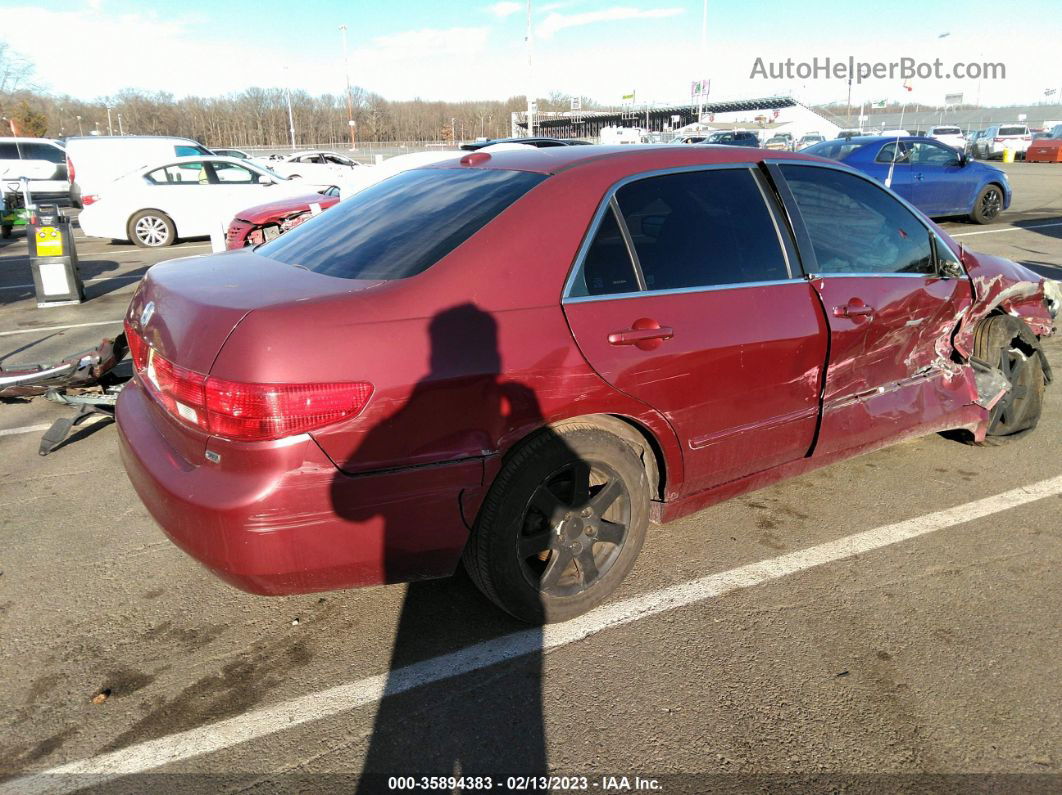 2005 Honda Accord Sdn Ex-l V6 Red vin: 1HGCM66535A030393