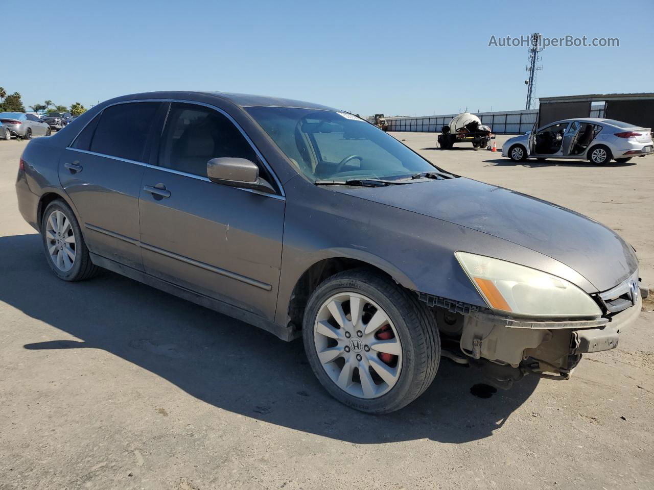 2007 Honda Accord Ex Gray vin: 1HGCM66537A033216