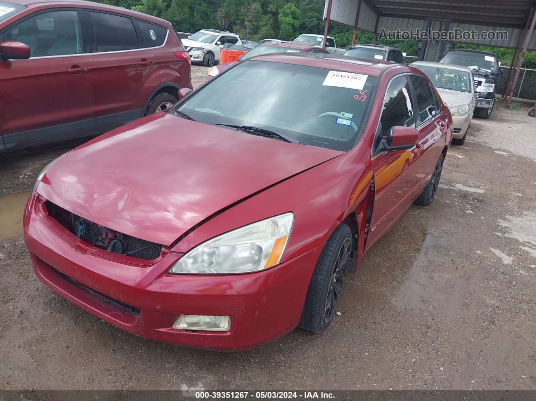 2007 Honda Accord 3.0 Ex Burgundy vin: 1HGCM66537A033720