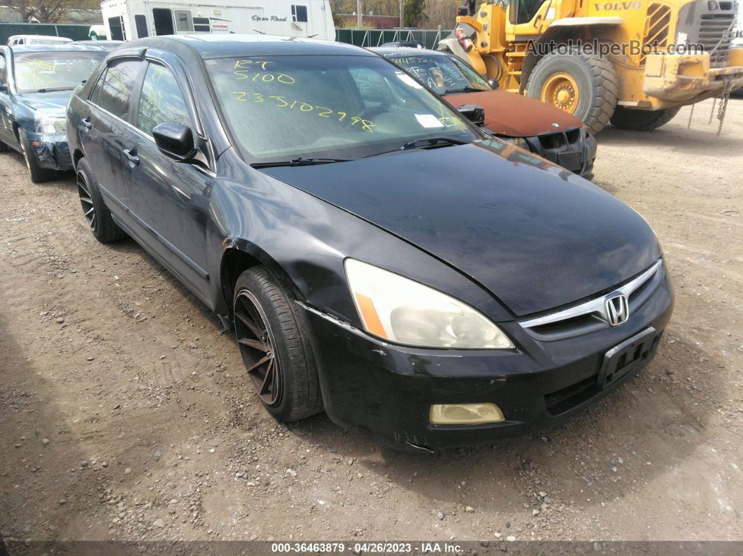 2007 Honda Accord 3.0 Ex Black vin: 1HGCM66537A105015