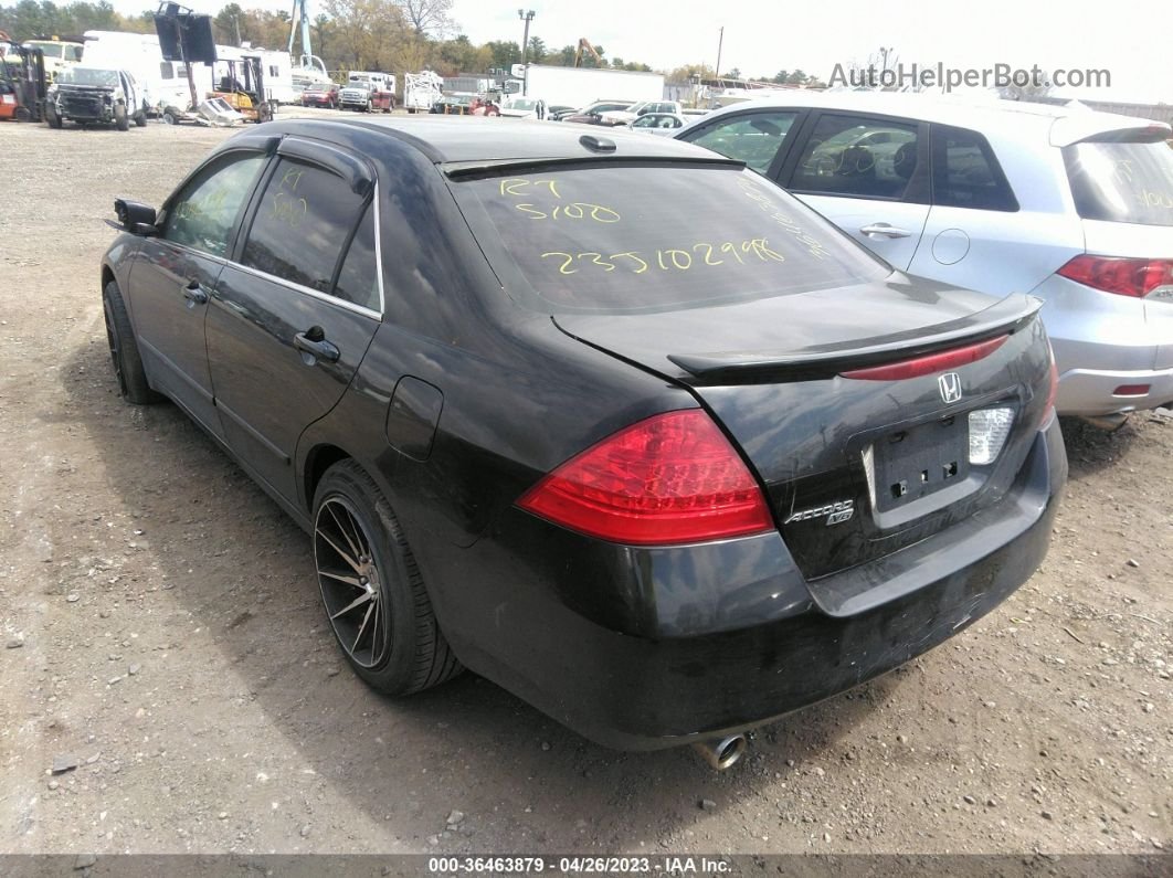 2007 Honda Accord 3.0 Ex Black vin: 1HGCM66537A105015