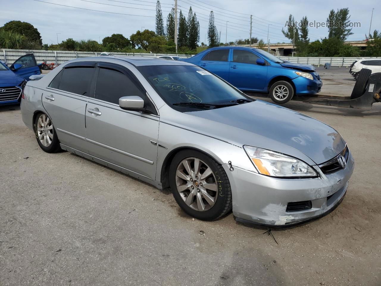 2007 Honda Accord Ex Silver vin: 1HGCM66547A083770