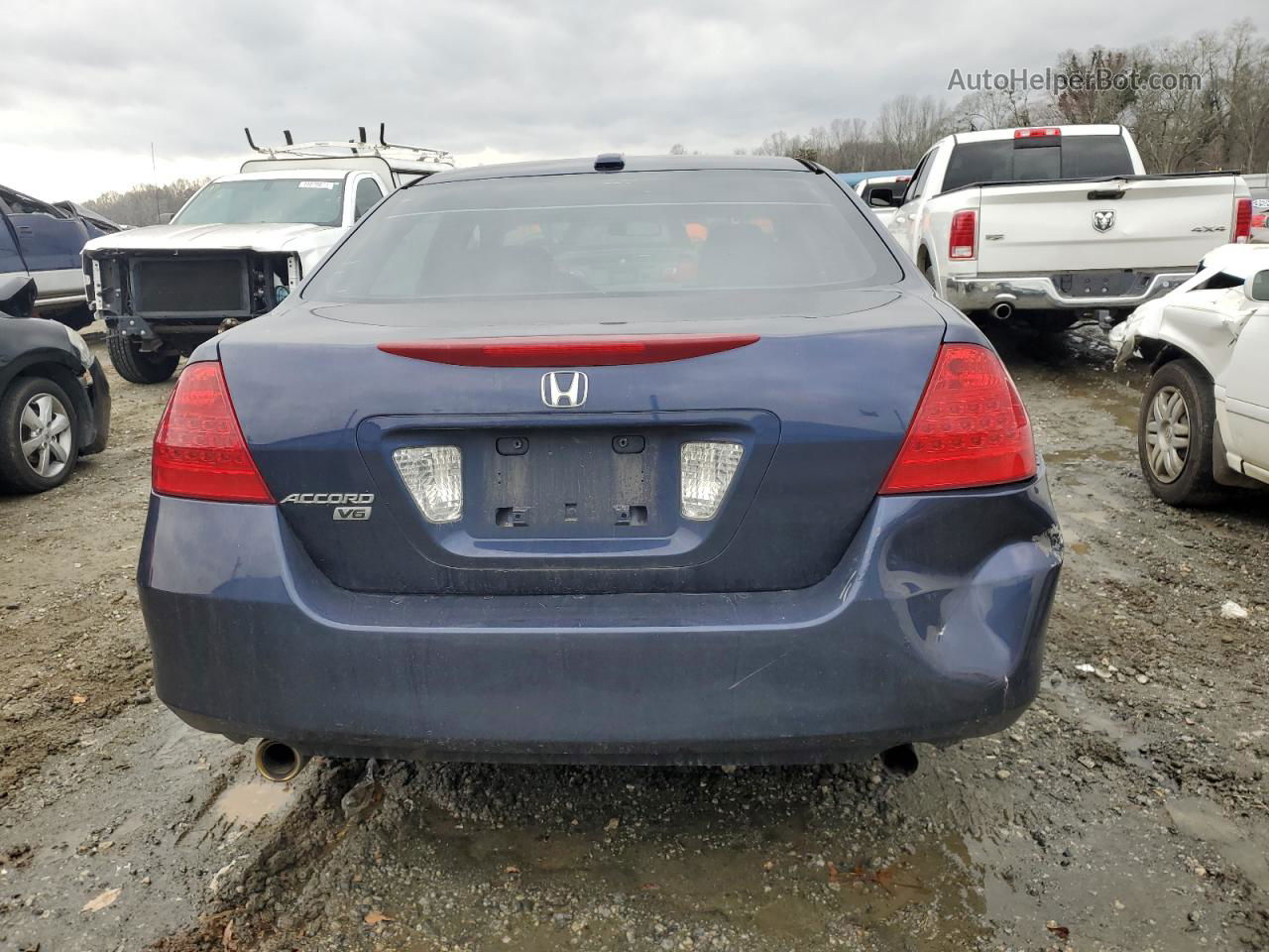 2007 Honda Accord Ex Blue vin: 1HGCM66547A101555