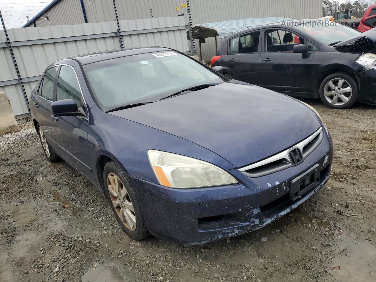 2007 Honda Accord Ex Синий vin: 1HGCM66547A101555