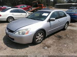 2005 Honda Accord Sdn Ex-l V6 Silver vin: 1HGCM66555A033702