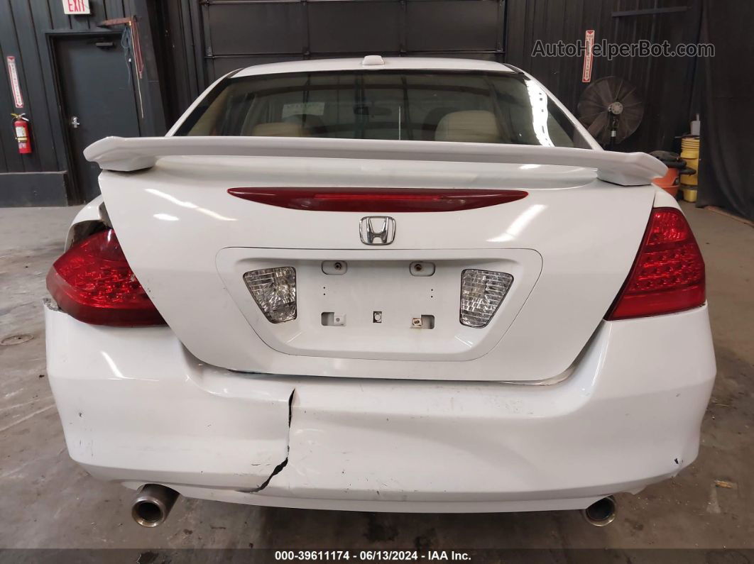 2007 Honda Accord 3.0 Ex White vin: 1HGCM66557A007572