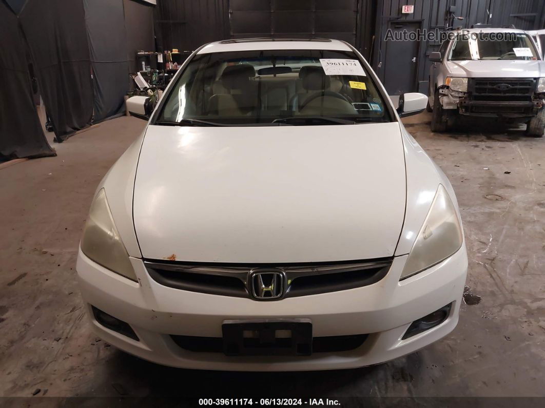 2007 Honda Accord 3.0 Ex White vin: 1HGCM66557A007572