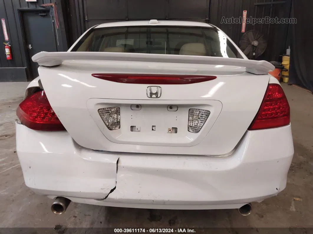 2007 Honda Accord 3.0 Ex White vin: 1HGCM66557A007572