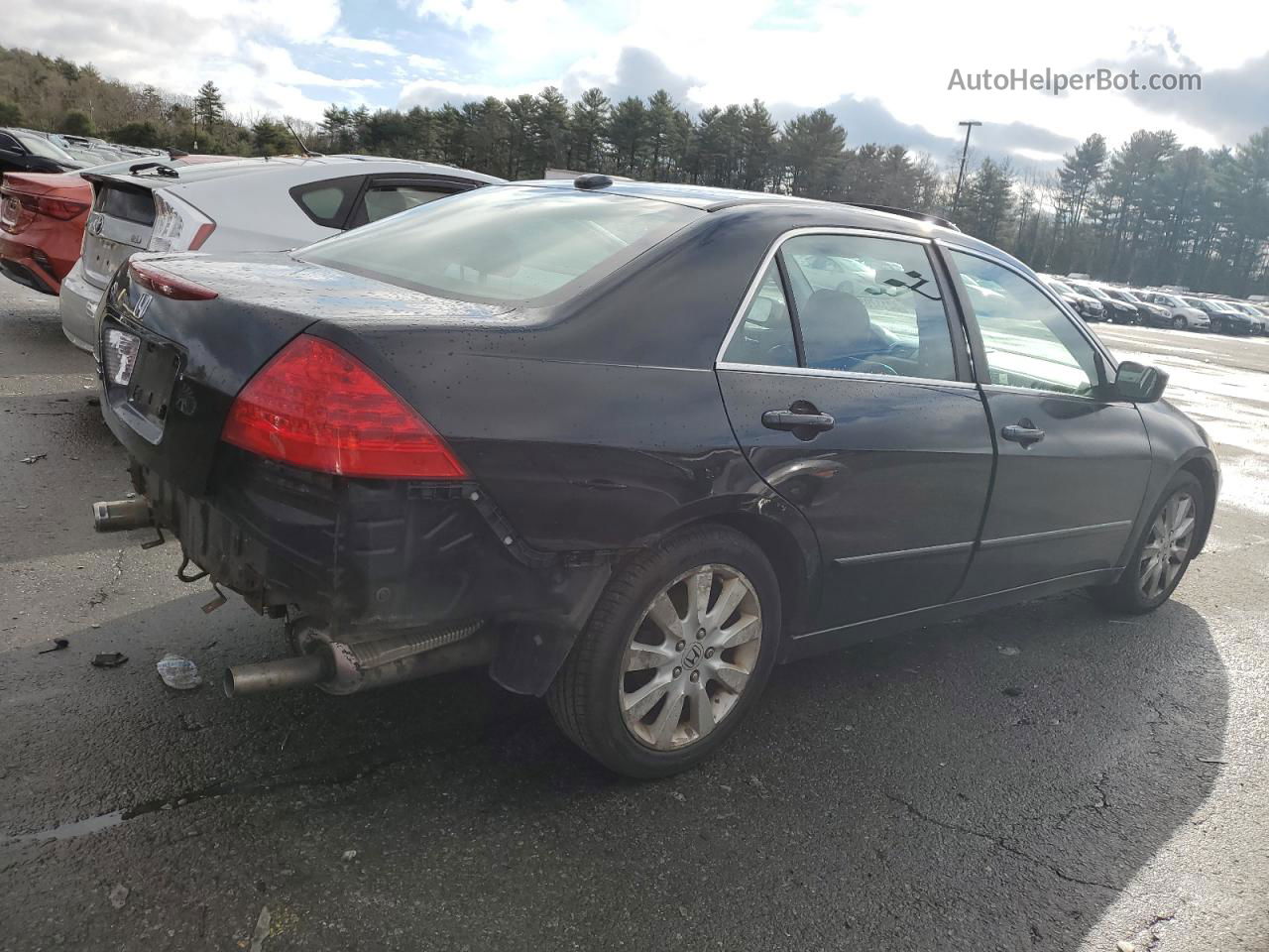 2007 Honda Accord Ex Черный vin: 1HGCM66557A020435